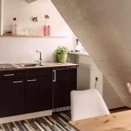 Gemuetliche Dachgeschosswohnung In Alter Dorfschule 公寓 Riegenroth